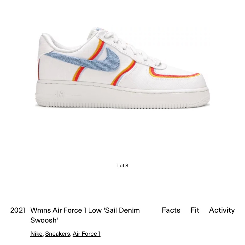 Nike Women’s Air Force 1 Low ‘Sail Denim Swoosh